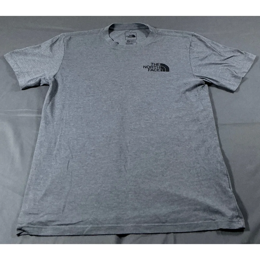 The North Face Mens Gray Bear Graphic Logo T-Shirt Small Short Sleeve Heather